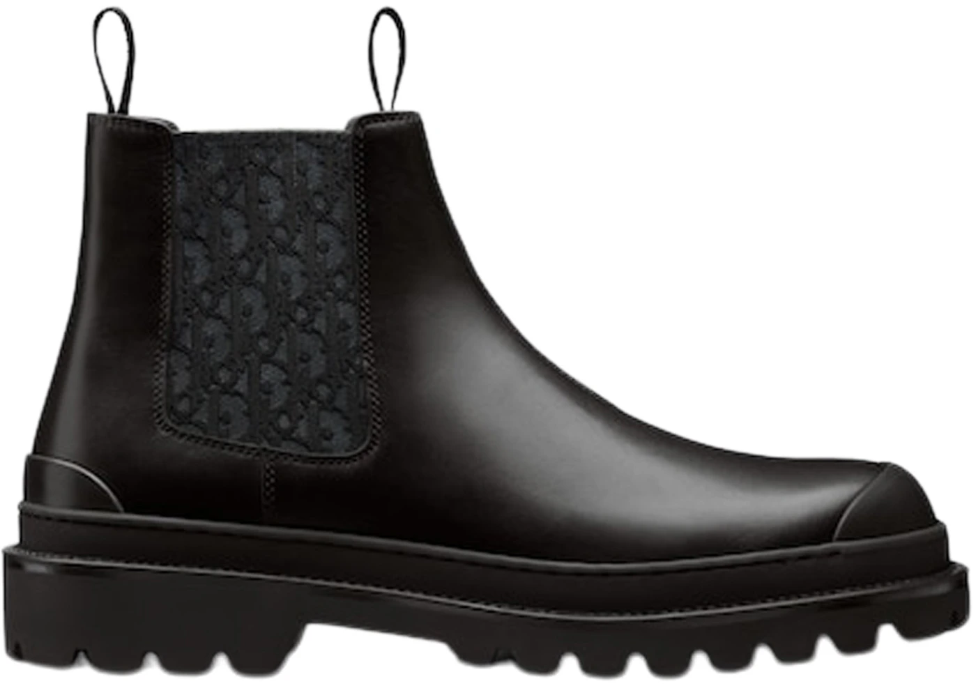 Dior Explorer Chelsea Boot Black Smooth Calfskin and Dior Oblique