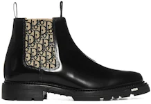 Dior Explorer Chelsea Boots Black Beige Oblique