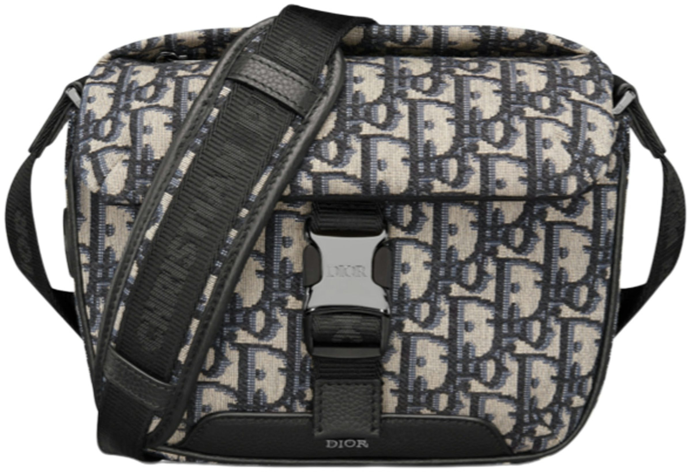 Dior 8 Bag With Strap Beige and Black Dior Oblique Jacquard