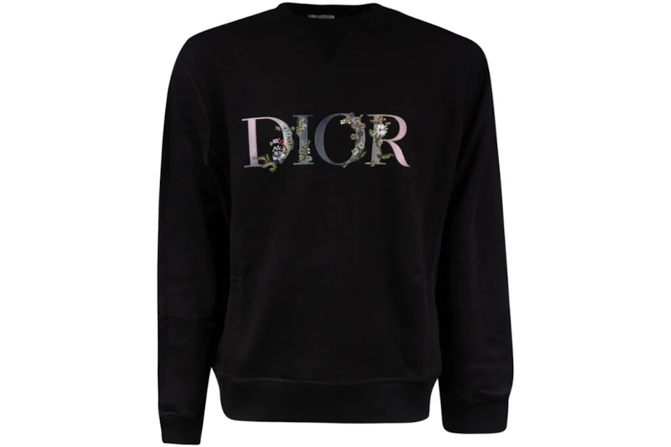 Dior Floral Logo Crewneck Black