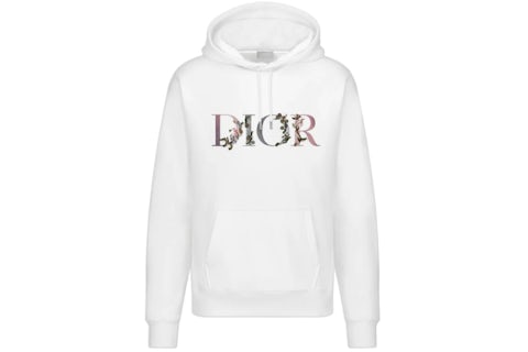 Dior Flowers Embroidered Hoodie White Men's SS21 US