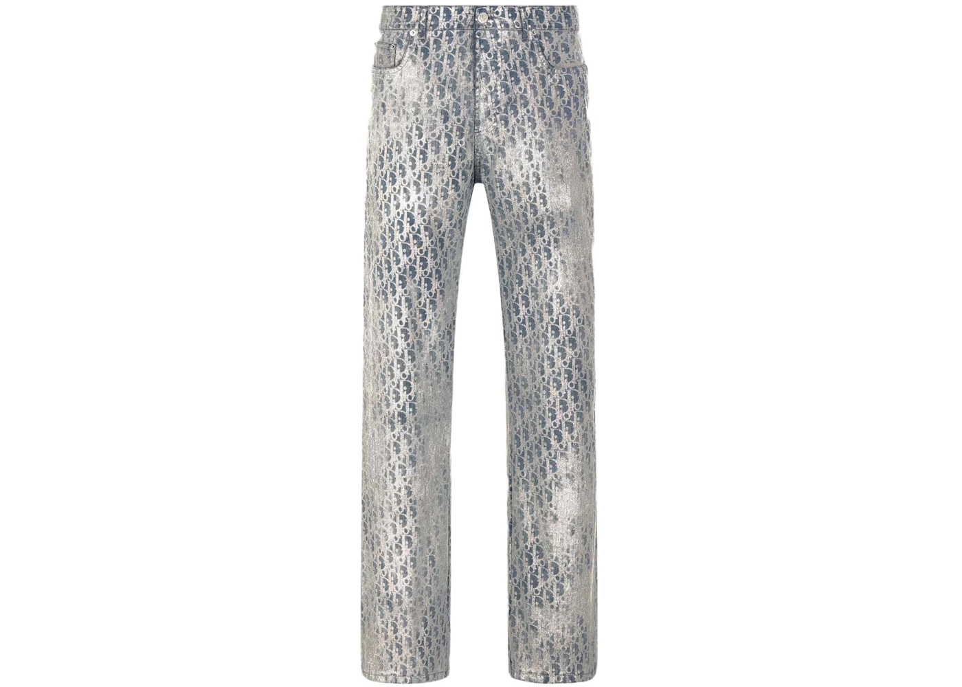Dior Heritage Oblique Jeans Gris/Doré Homme de la Collection FR