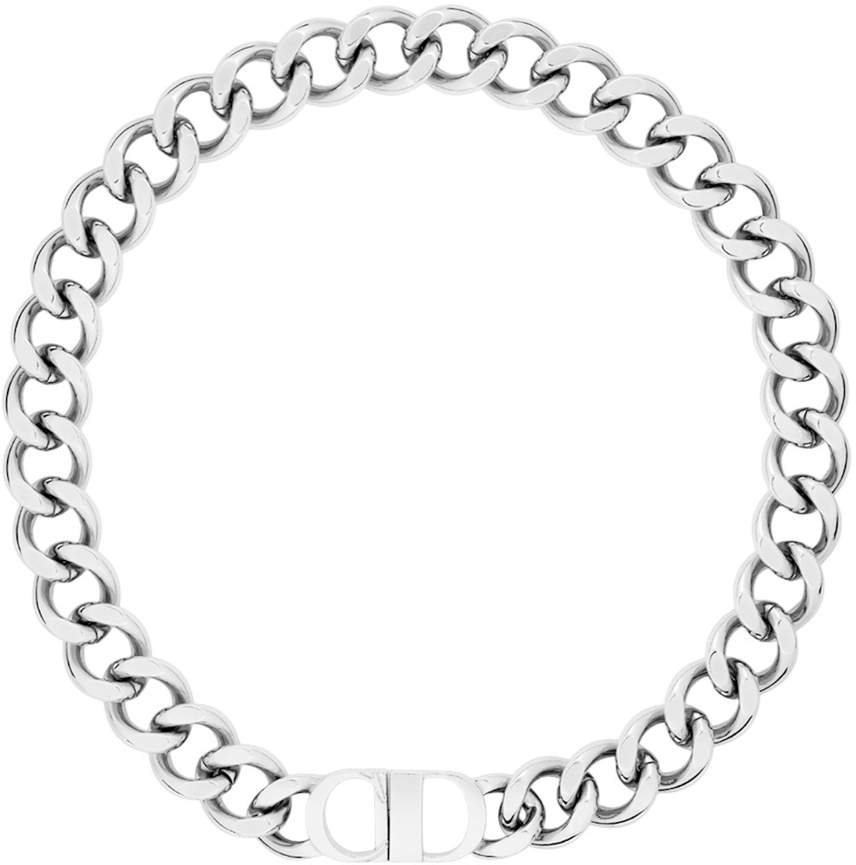 Dior - CD Icon Thin Chain Link Bracelet Silver-finish Brass - Men