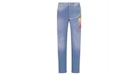 Dior Denim-Jeans mit Logo-Patch, gerader Passform, Hellblau