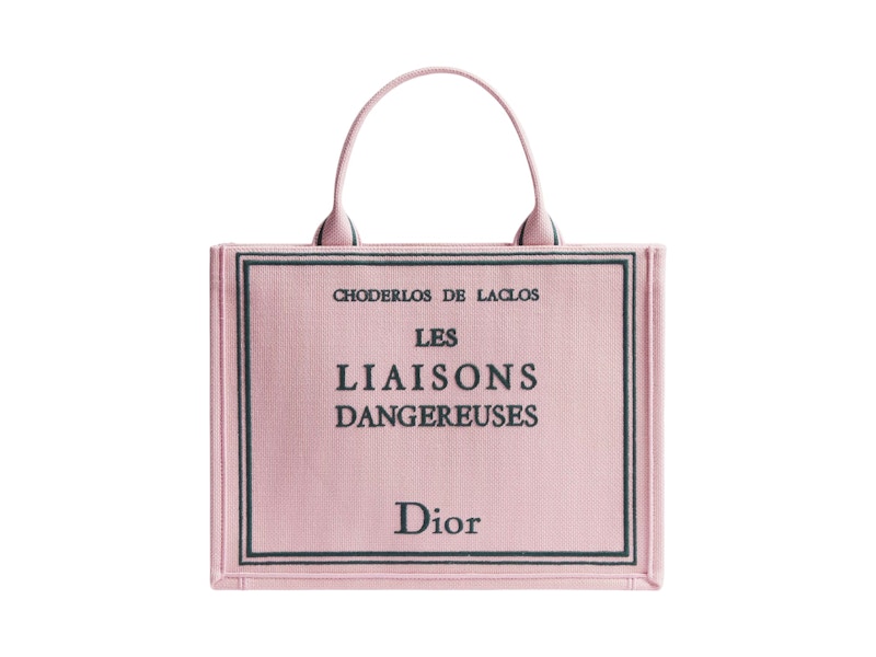 Dior Medium Les Liaisons Dangereuses Book Tote with Strap Pink