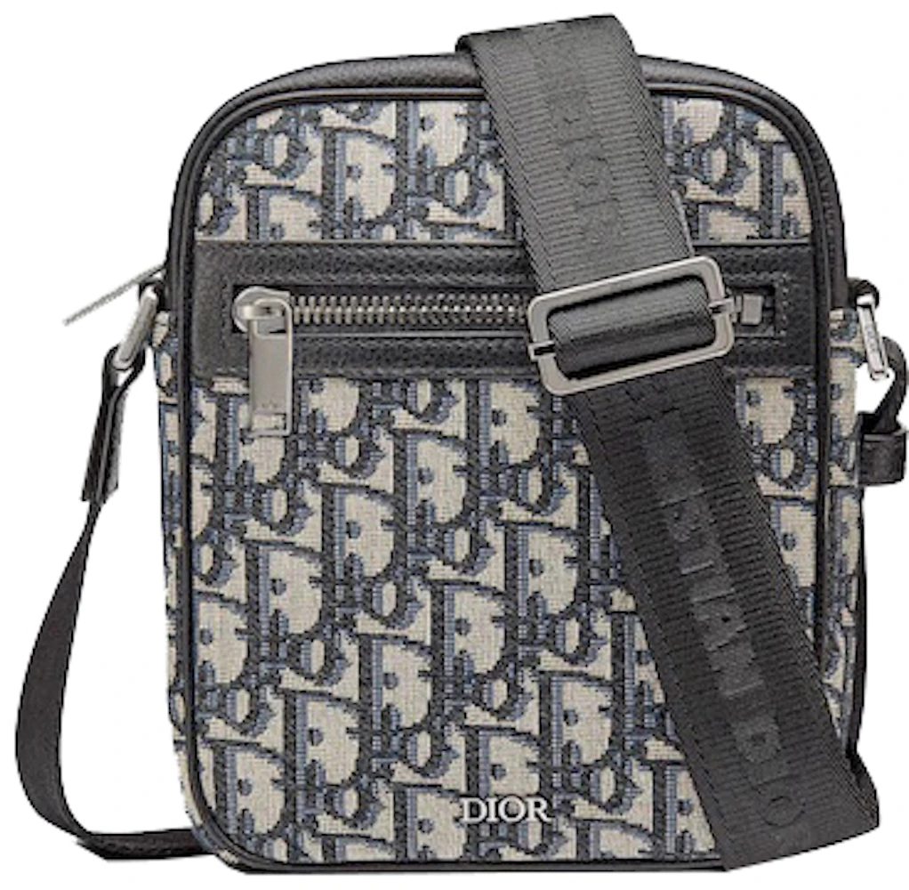 Dior Messenger Pouch Oblique Jacquard Beige/Black in Canvas/Leather with  Silver-tone - US