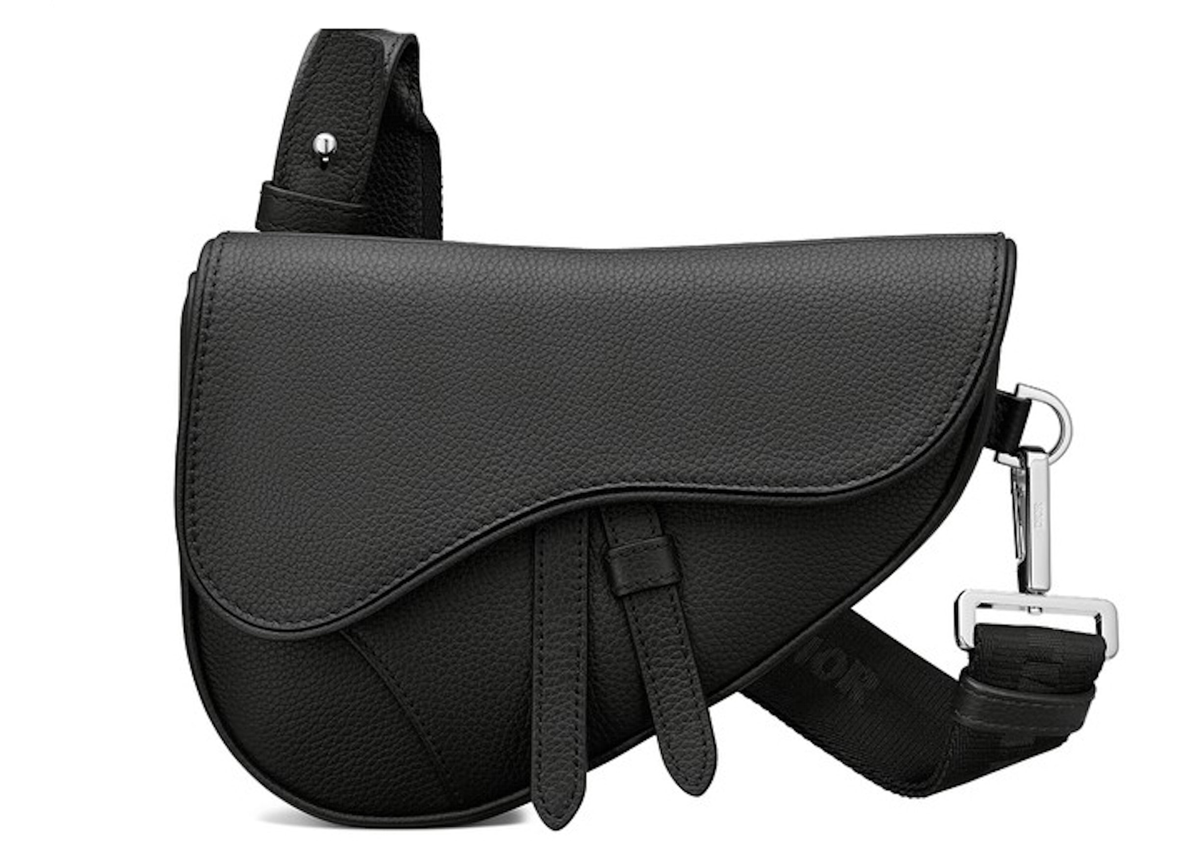 dior saddle bag black and white