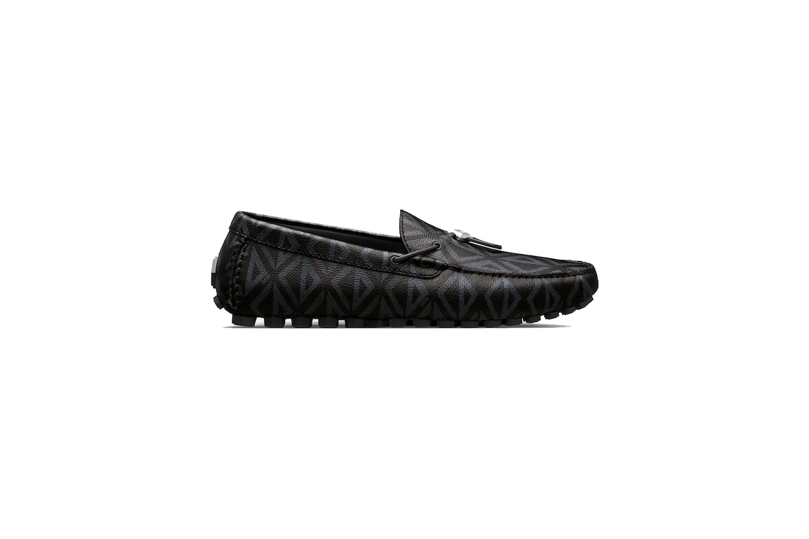 Pre-owned Dior Mocassin Black Cd Diamond Leather