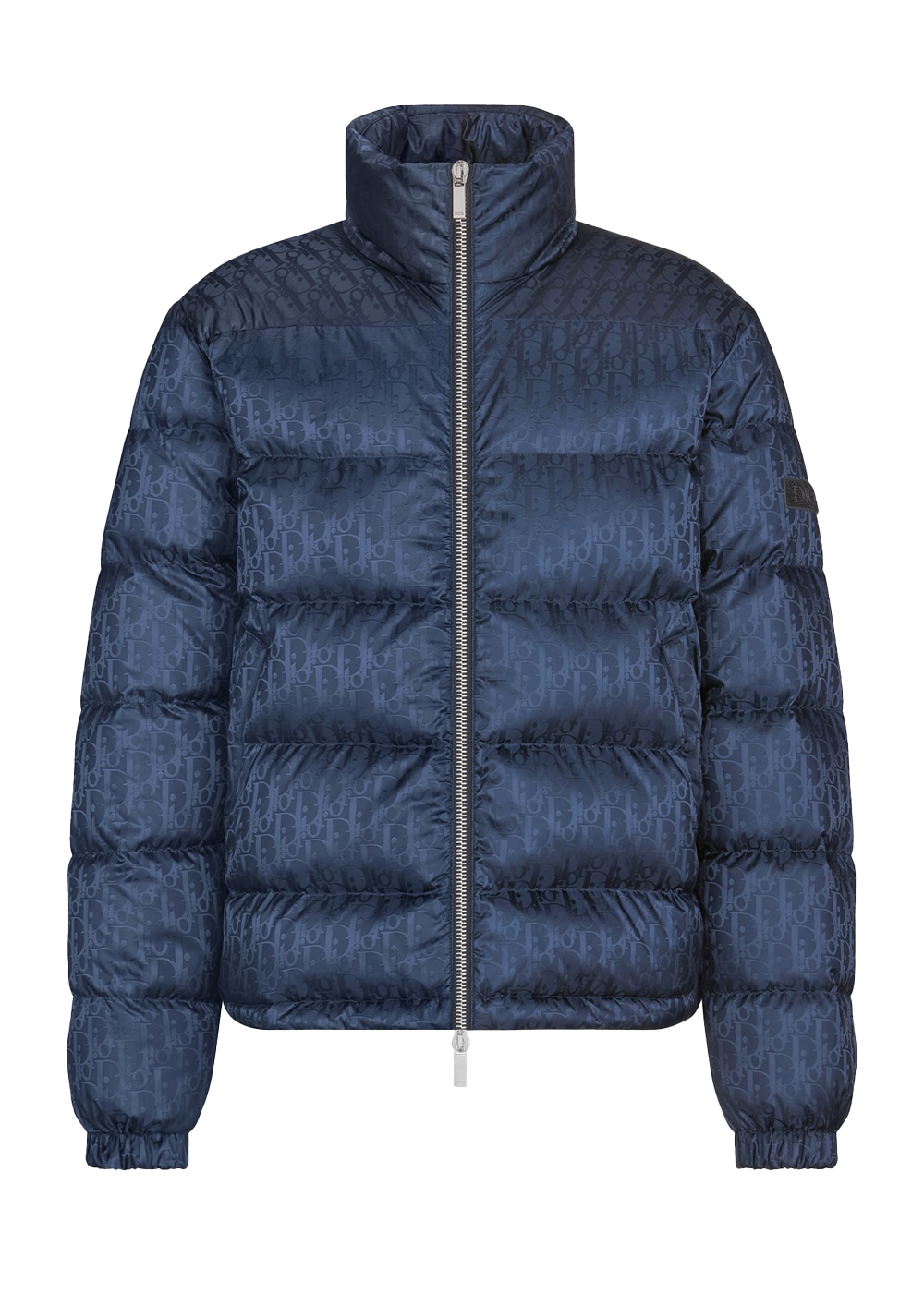 Reversible Long Down Jacket Blue and Ecru Dior Oblique Quilted Technical  Taffeta  DIOR GB