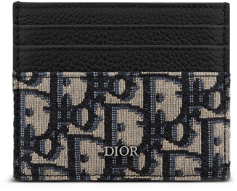 Wallet Black Dior Oblique Galaxy Leather