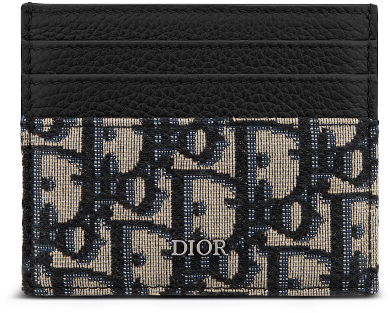 Card Holders  Dior Mens Card Holder Black Dior Oblique Jacquard And  Grained Calfskin ~ Antoniaweir