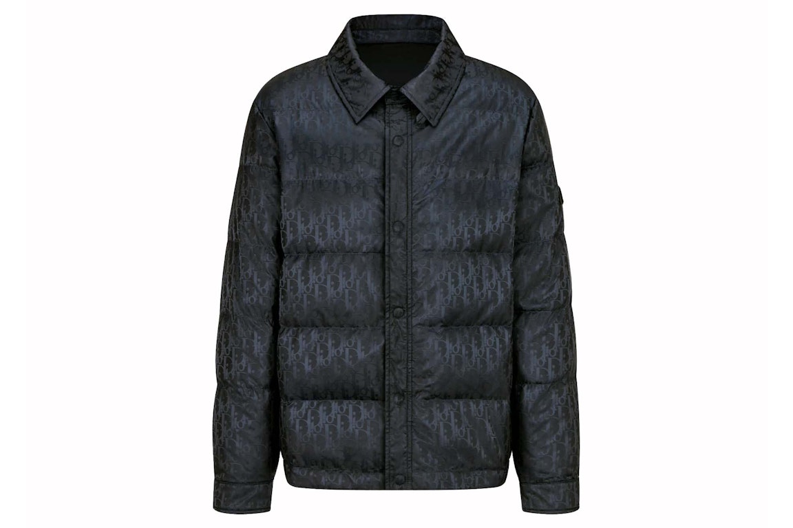 Pre-owned Dior Oblique Quilted Jacket Black Technical Jacquard