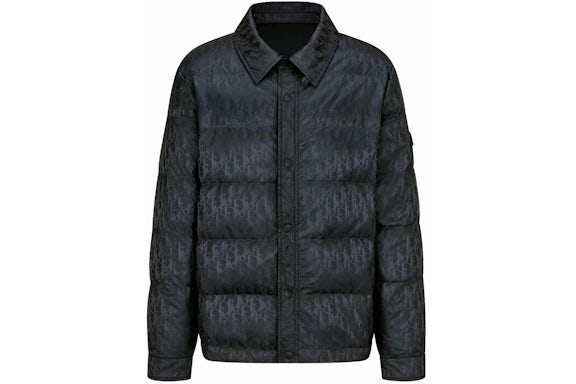Dior Chaqueta acolchada oblicua Jacquard técnico negro