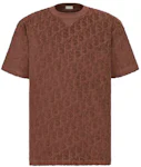 Dior Oblique Relaxed Fit T-shirt Brown Terry Cotton Jacquard