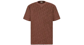 Dior Oblique Relaxed Fit T-shirt Brown Terry Cotton Jacquard