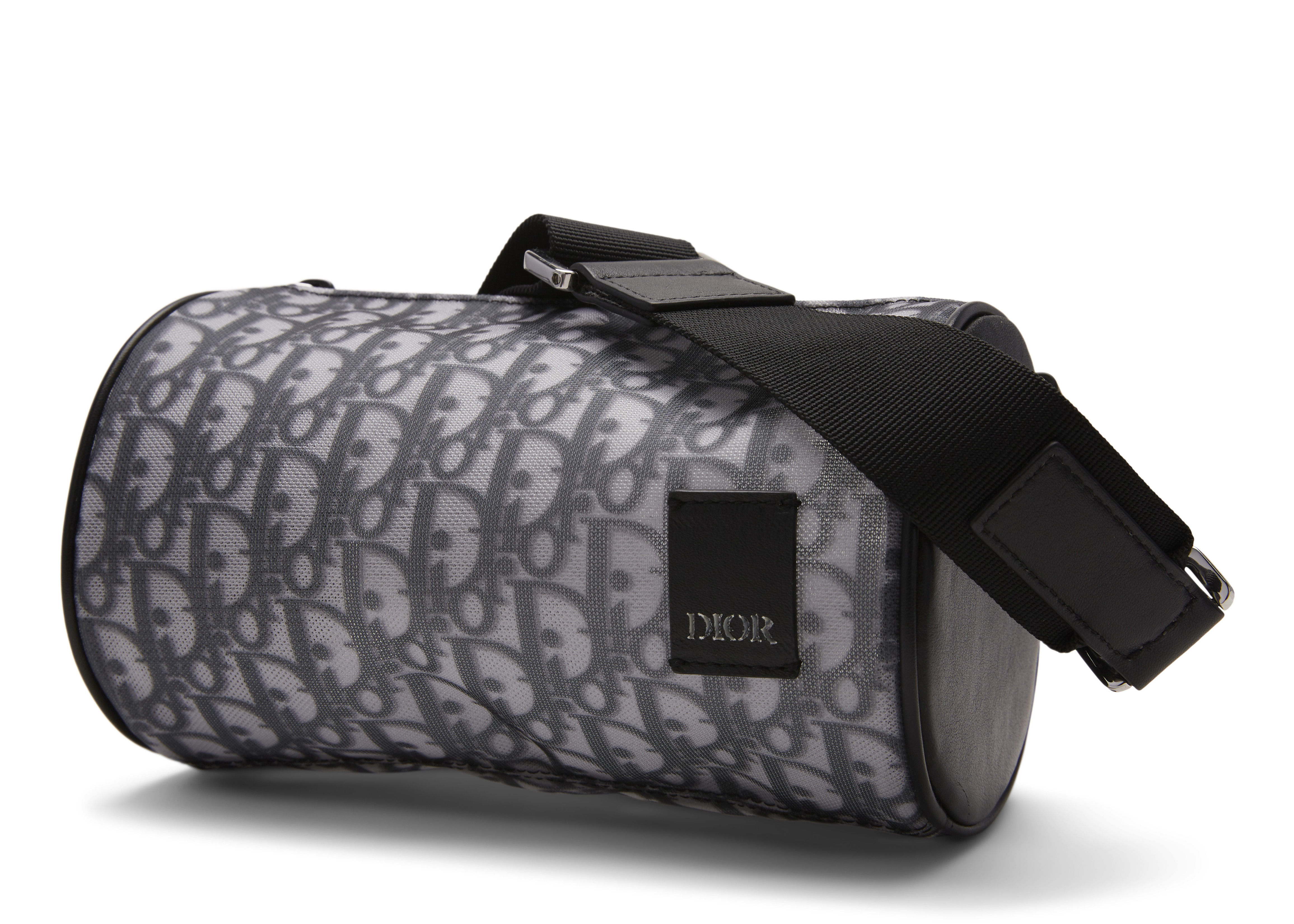 Dior Oblique Roller Shoulder Bag Monogram Black/White in Fabric 