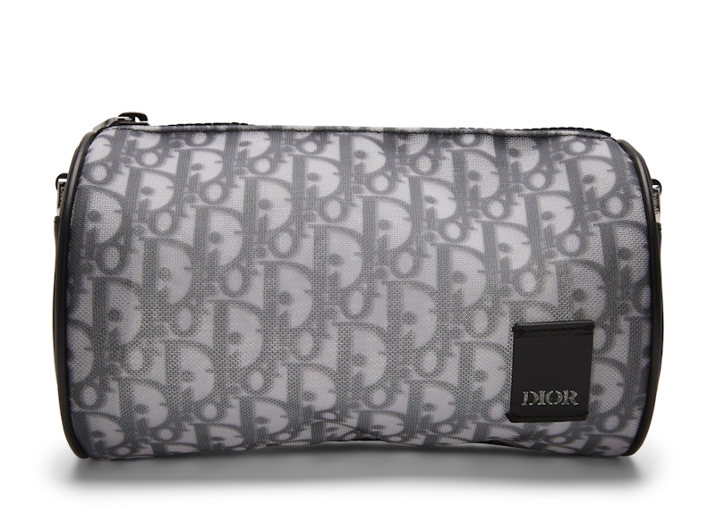 Dior Oblique Roller Shoulder Bag Monogram Black/White in Fabric 