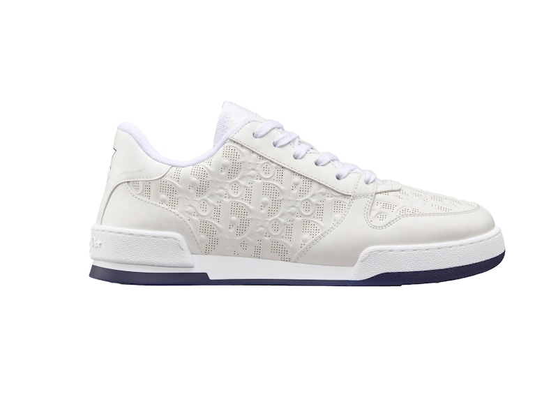 Pre-owned Dior One Sneaker Leather (women's) Sneakers In White/blue