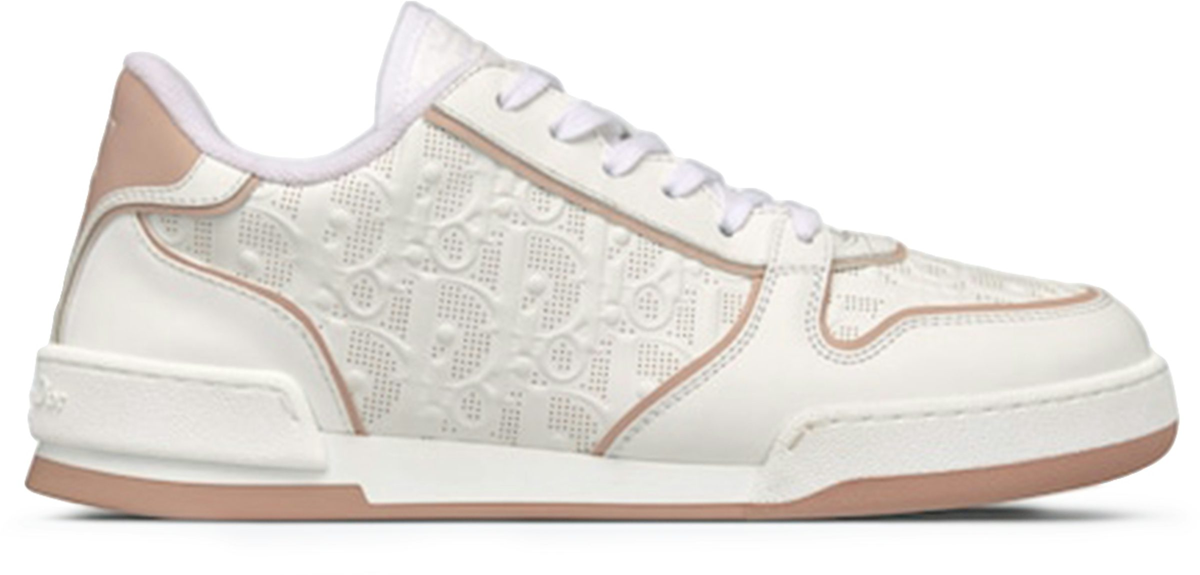 Dior One Sneaker White and Fuchsia Dior Oblique Perforated Calfskin