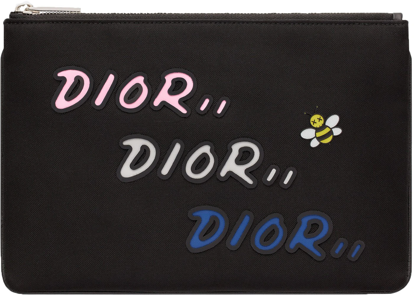Dior - A5 Pouch Denim Blue Dior Oblique and Peace Sign Dior Tears - Men