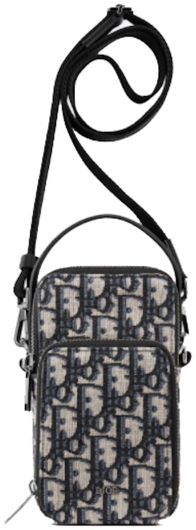 Dior Saddle Bag Oblique Jacquard Blue in Canvas with Silver-tone - US