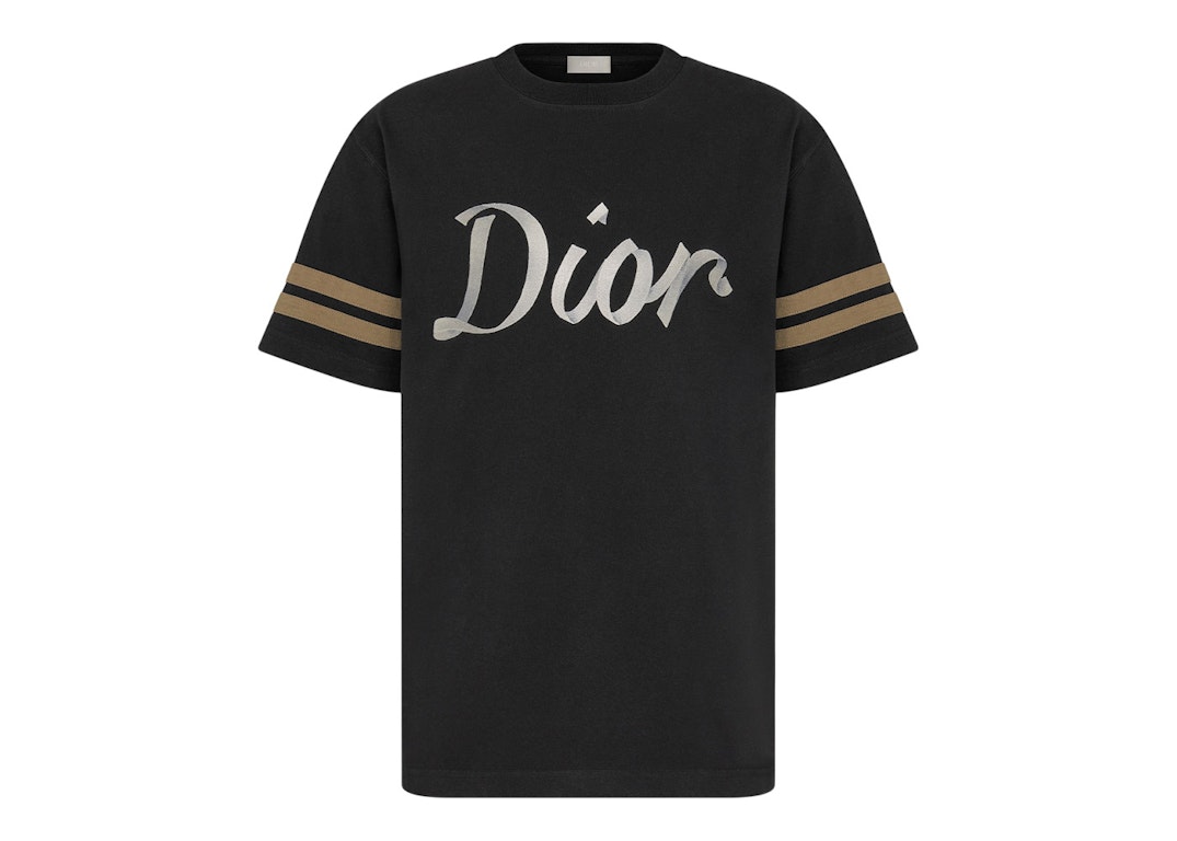 Pre-owned Dior Relaxed Fit Ribbon Logo T-shirt Black