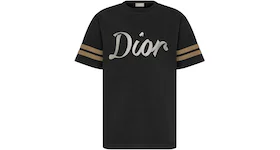 Dior Relaxed Fit Ribbon Logo T-Shirt Black