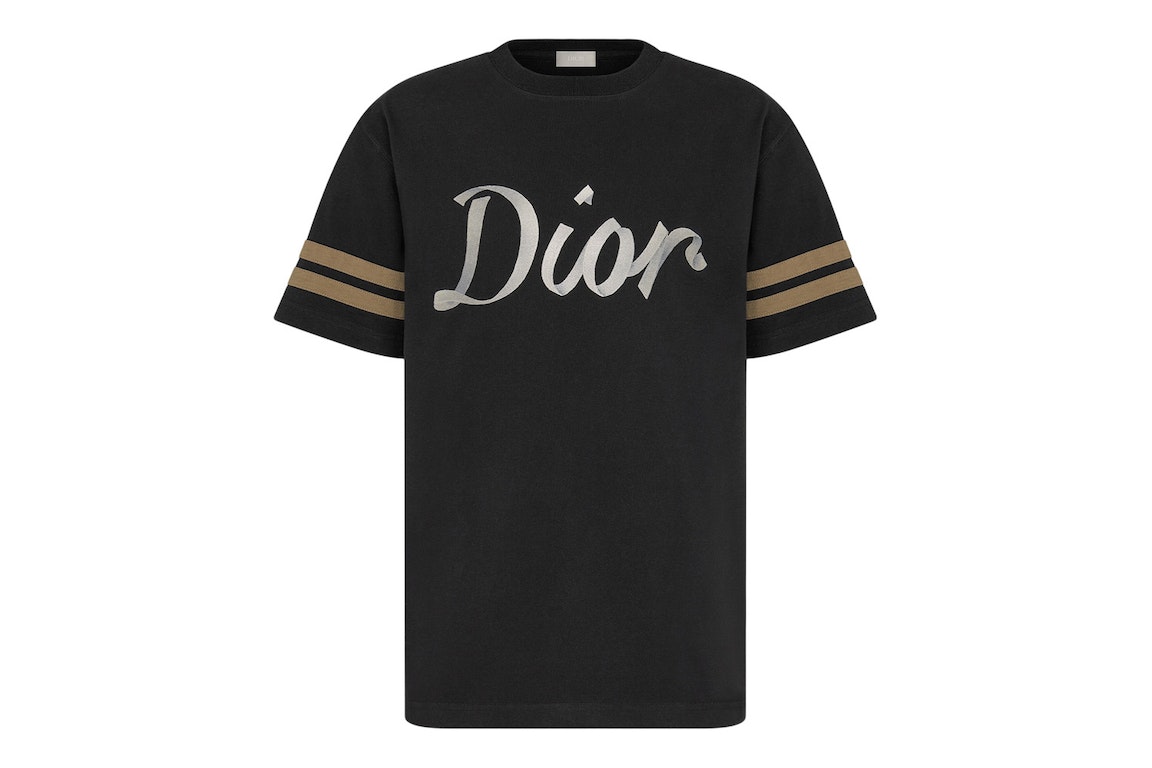 Pre-owned Dior Relaxed Fit Ribbon Logo T-shirt Black