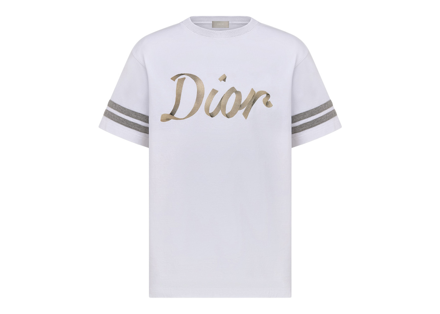 Dior Relaxed Fit Ribbon Logo T-Shirt White