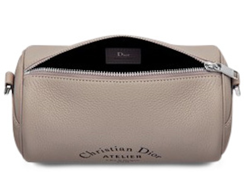 Dior Roller Pouch Oatmeal in Calfskin with Silver tone TW