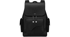 Dior Saddle Backpack Grained Calfskin Black