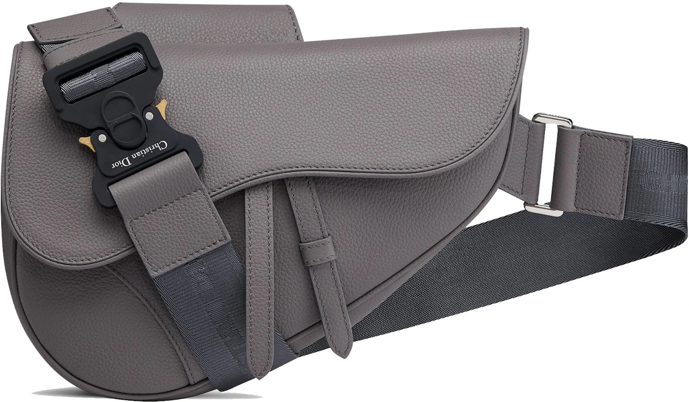 Dior SADDLE BAG Gray WITH STRAP in 2023