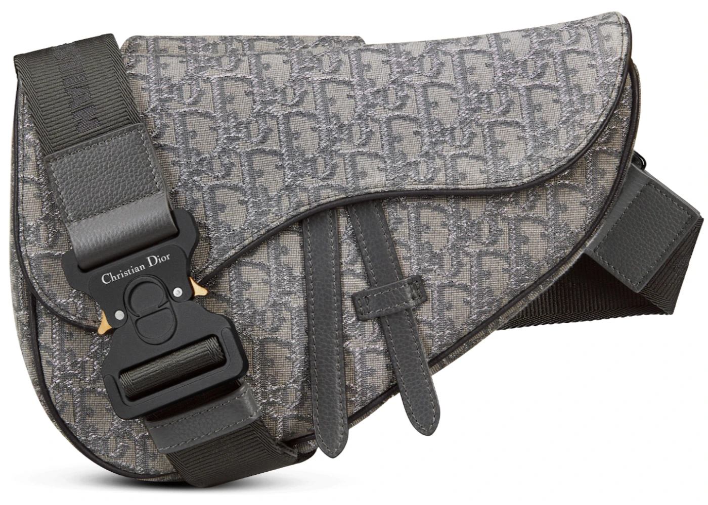 Dior black oblique saddle bag hotsell