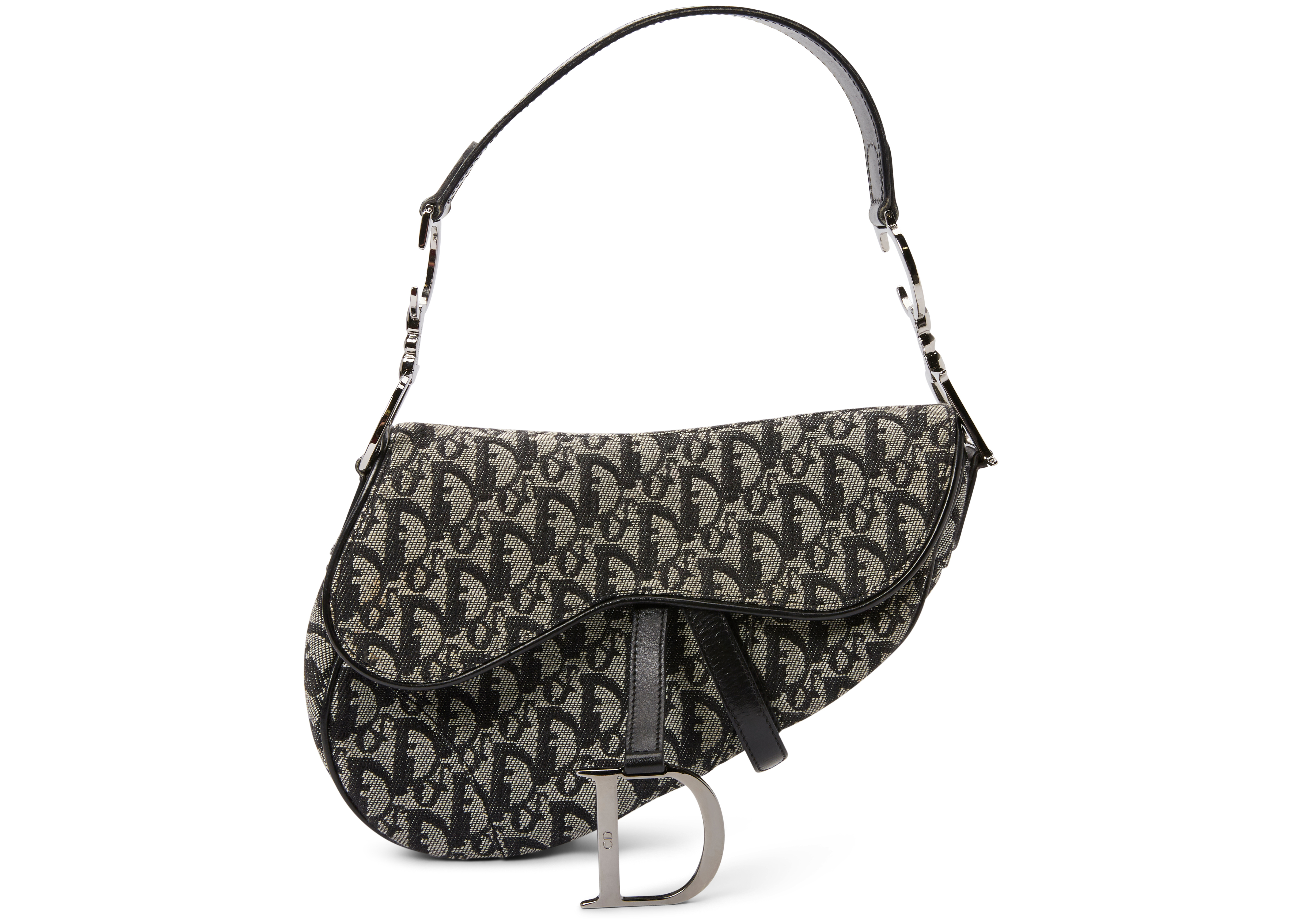 Dior Black Monogram Jacquard Fabric Saddle Bag  Blaise Ruby Loves