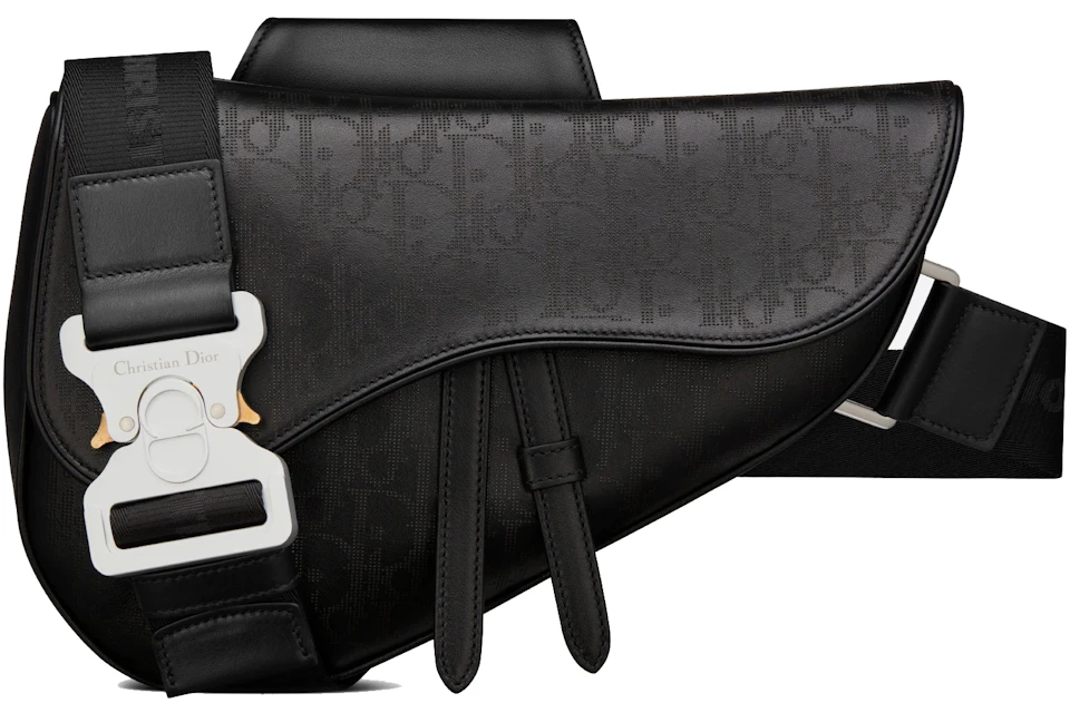 Dior Saddle Bag Oblique Jacquard Galaxy Black