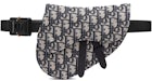 Dior Saddle Belt Bag Oblique Jacquard Beige/Black