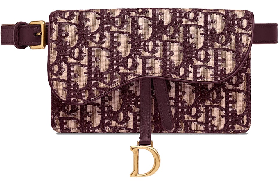 Burgundy dior belt bag Clearance