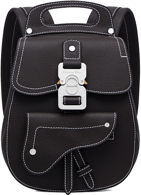 Dior - Mini Saddle Bag Black Grained Calfskin - Men
