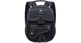 Dior Saddle Detail Backpack Grained Calfskin Small Navy Blue