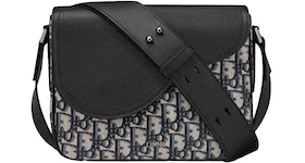 Dior Saddle Messenger Bag Mini Oblique Jacquard Black