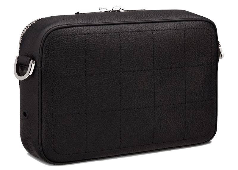 Dior Safari Messenger Bag Black in Grained Calfskin with Silvertone