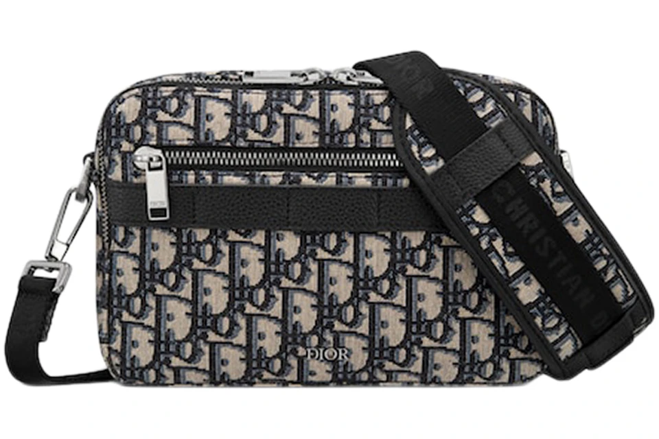 Dior Safari Messenger Bag Dior Oblique Jacquard Beige/Black