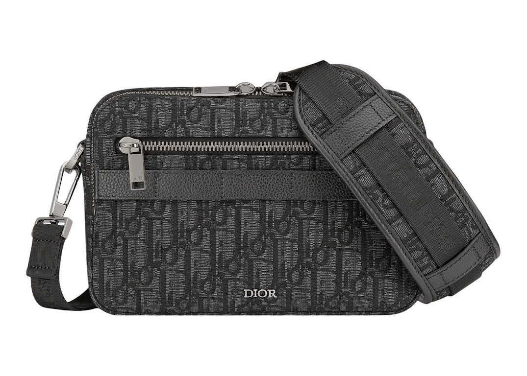 Pre-owned Dior Safari Messenger Bag  Oblique Jacquard Black