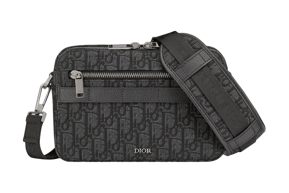 Pre-owned Dior Safari Messenger Bag  Oblique Jacquard Black