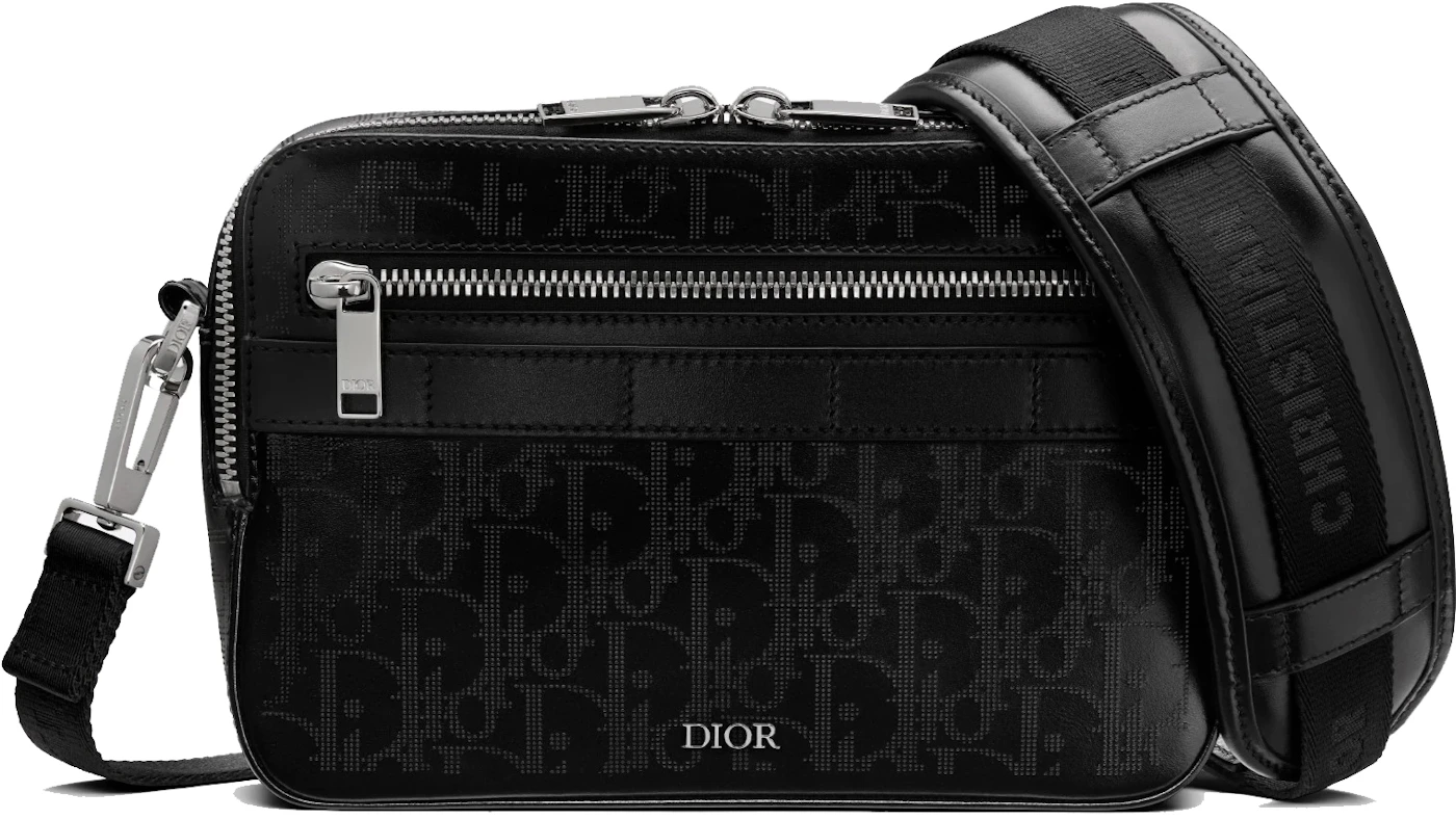 DIOR Safari Bag With Strap Beige And Black Dior Oblique Jacquard - Men