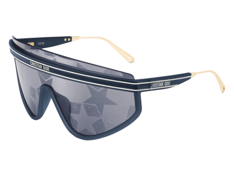 Pre-owned Dior Women's Shield Sunglasses In Navy Blue (clubm2u 31b7)