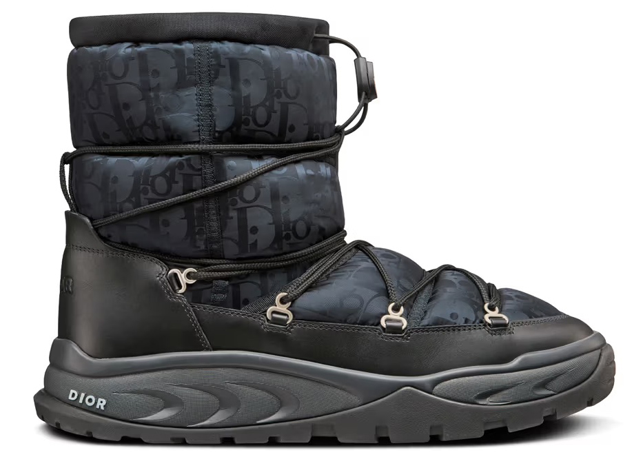 Dior Snow Ankle Boot Black Oblique Nylon