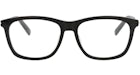 Marcos ópticos Dior de acetato con marco cuadrado, negro, negro y transparente (DM50005F-54-001)