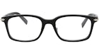Marcos ópticos Dior de acetato con marco cuadrado, negro, negro y transparente (DM50008J-54-001)