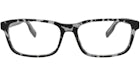 Marcos ópticos Dior de acetato con marco cuadrado, color habana, transparente (DM50016U-57-056)